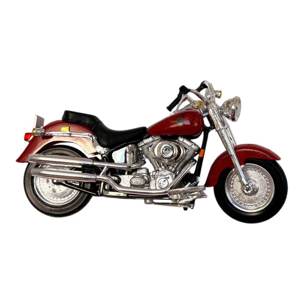 Maisto Harley-Davidson Diecast Motorcycle Red Black 1:18 Fat Boy c 1998